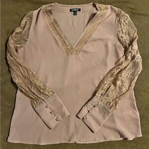 Express Women's Lace Sleeve Top